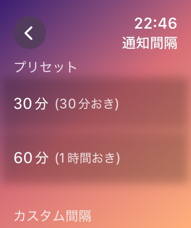 ハッキングタイマー設定画面